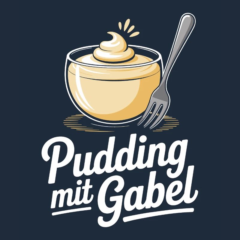 Pudding with fork