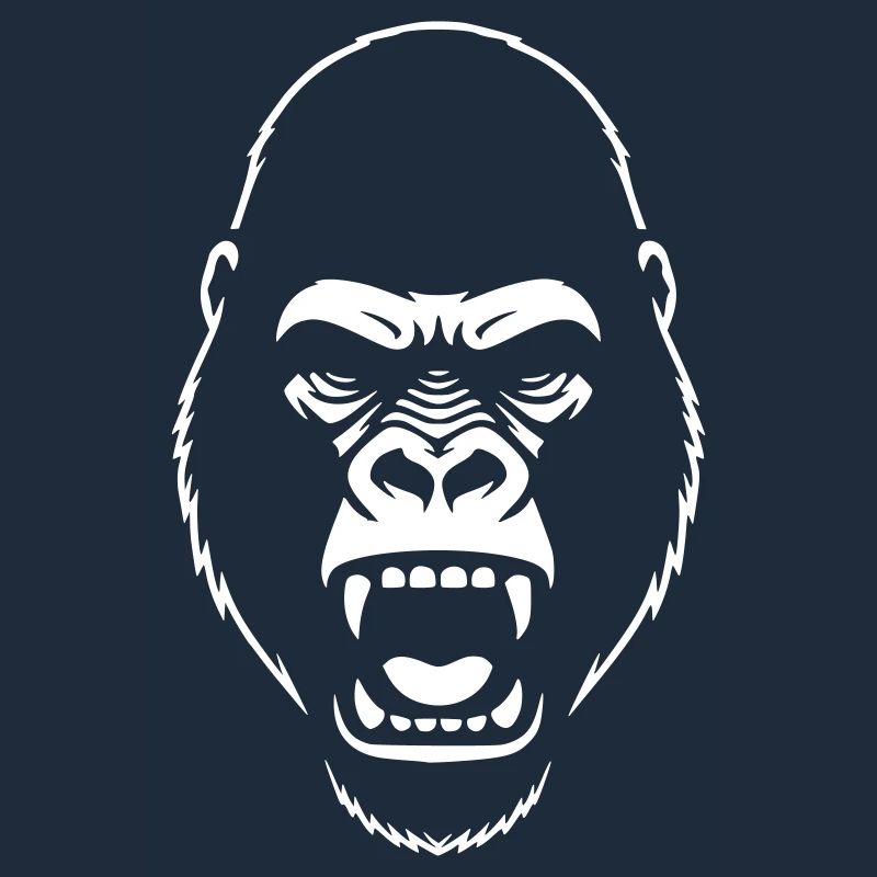 Gorilla Stencil: Elegant Grunge Statement