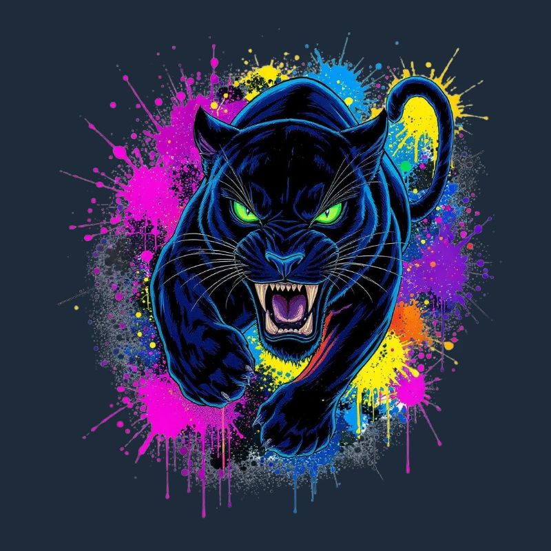 Explosion de couleurs de la Panthère Néon