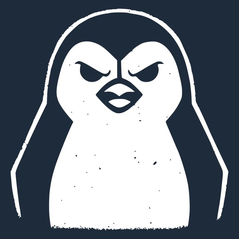 pinguin stencil grunge minimalistisch-vector Linux