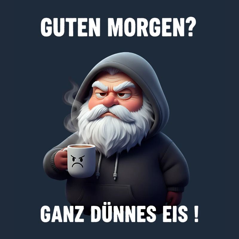 Grummel Weihnachtsmann Dünnes Eis Spruch
