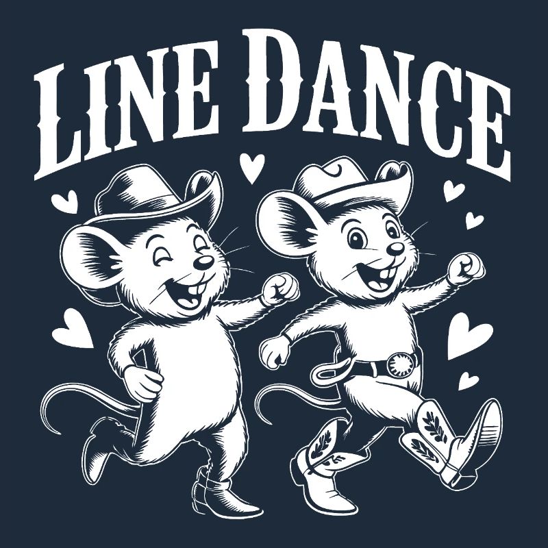 Line Dance Mäuse Retro