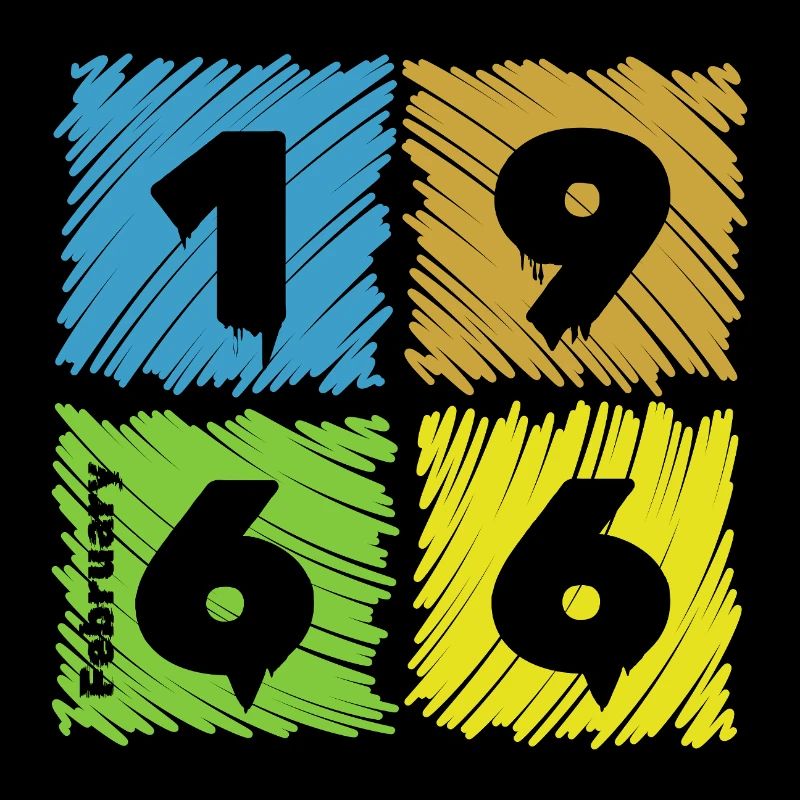 60. Geburtstag Farbige Patches since 02/1966