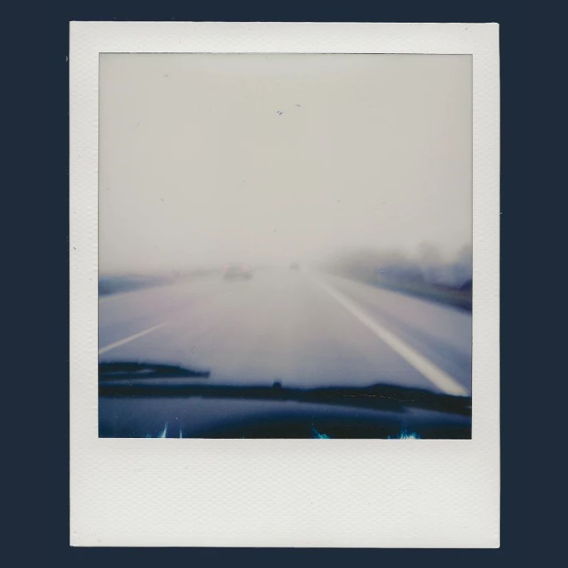 Neblige Autobahn