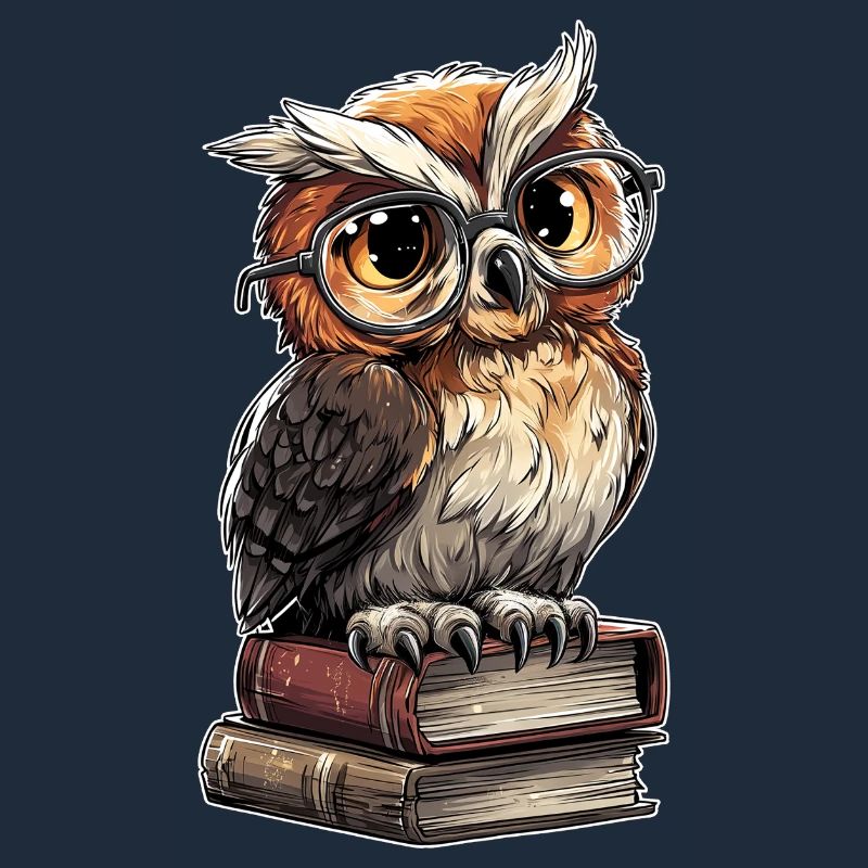 Owl Wise Stack Librarian Humor Buchclub
