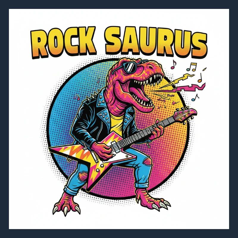 Rock Saurus Gitarrenheld