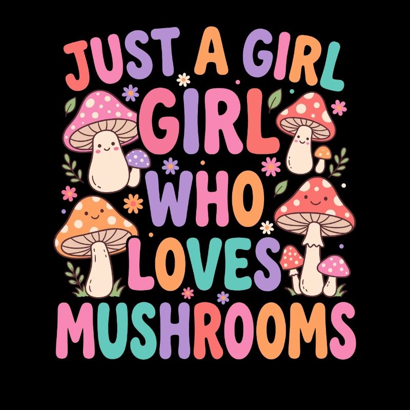Nur ein Mädchen, das Pilze liebt