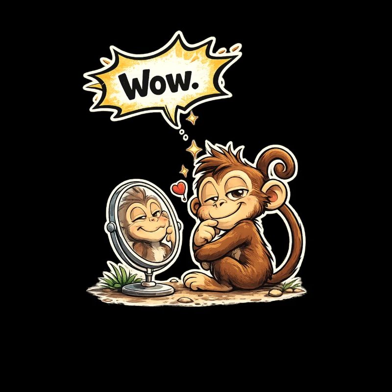 Funny Monkey Wow Saying Gift