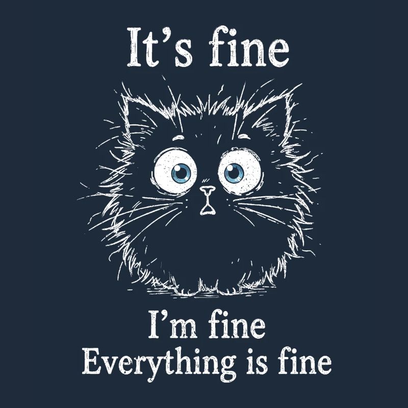 It's Fine I'm Fine Everything is Fine Katzen