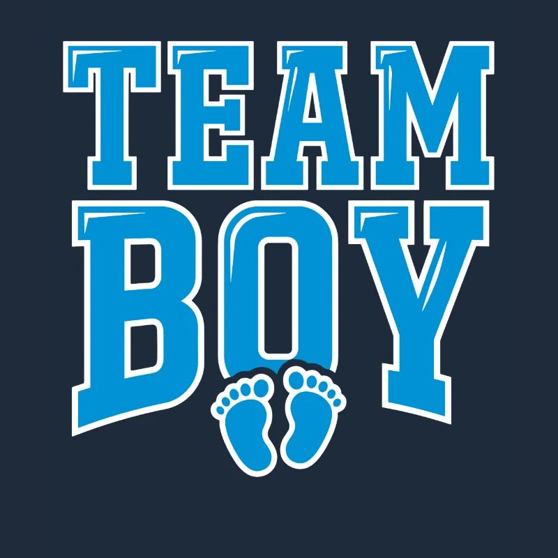 TEAM BOY Typography with Footprints