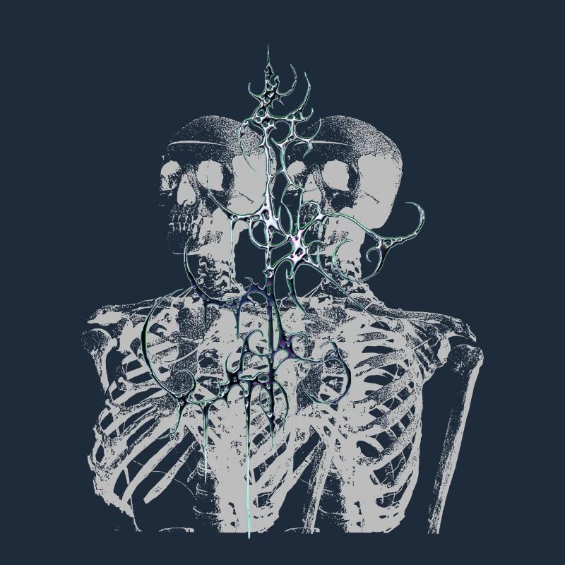 Conception esthétique de glitch skeleton melt