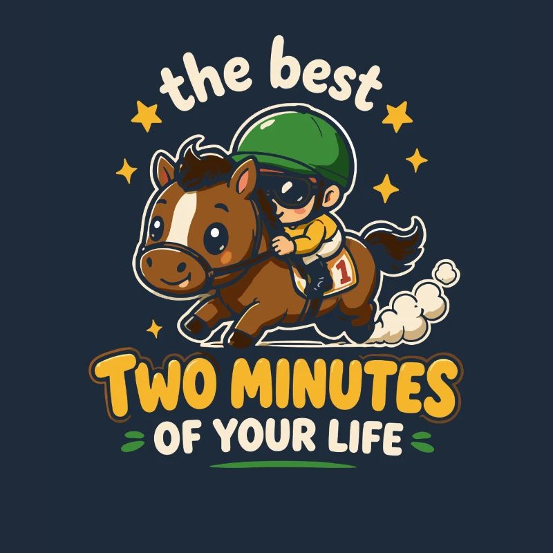 Course de sprint de chevaux de dessins animés