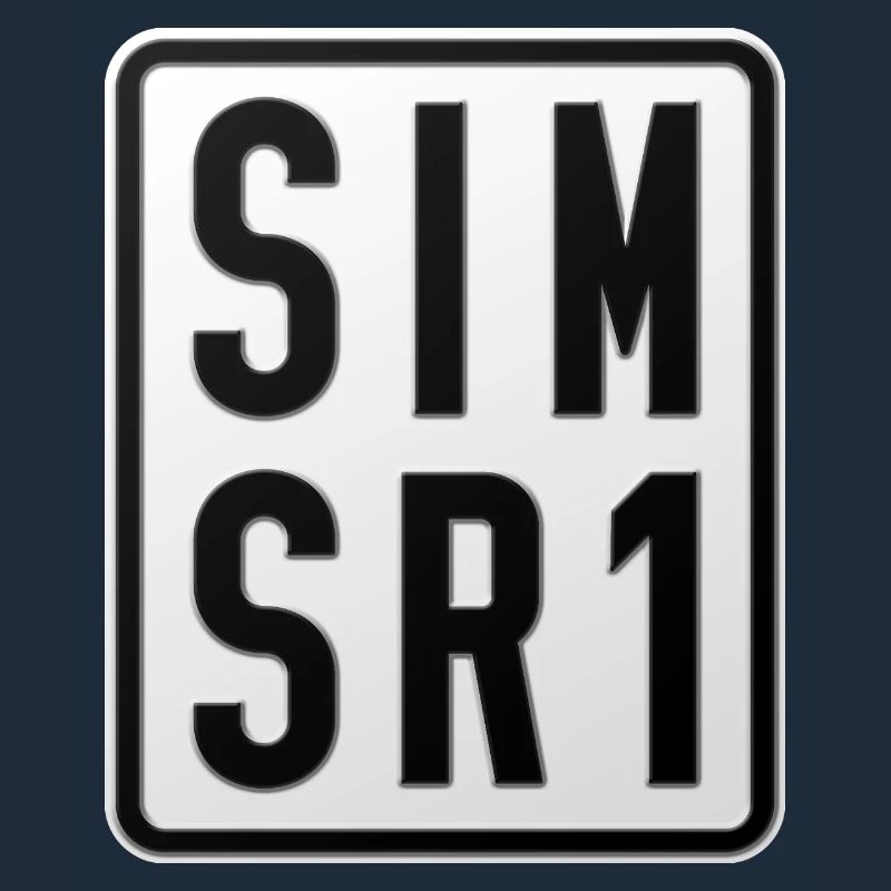 Plaque d’immatriculation du cyclomoteur Simson SR1