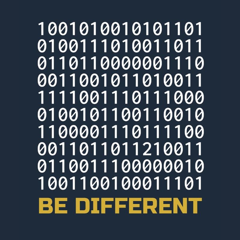 Be Different: Binäres Muster mit Botschaft