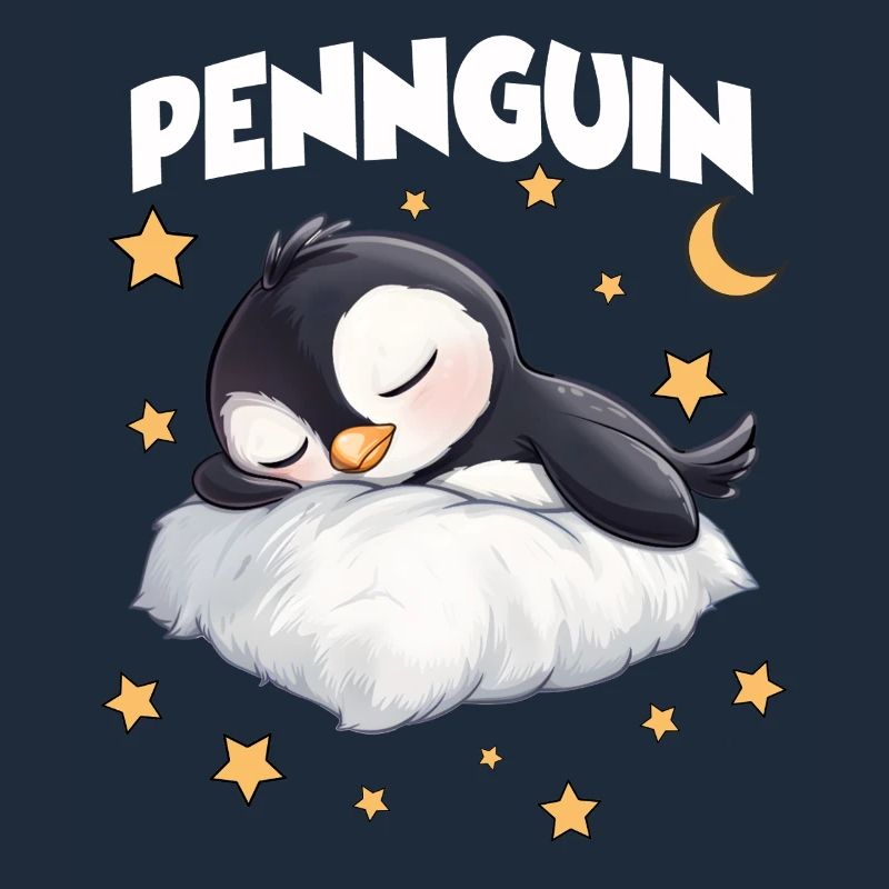 Pennguin Pinguin Pyjama müde Morgenmuffel Langschl