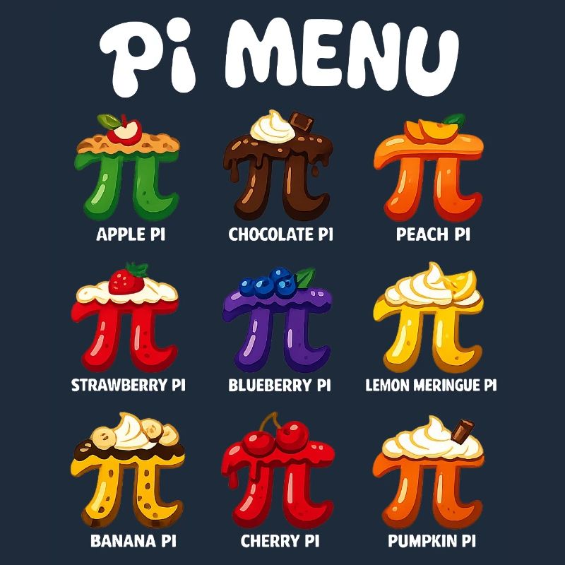 Pi Menu Mathématiques Conception de gâteau Pi Day