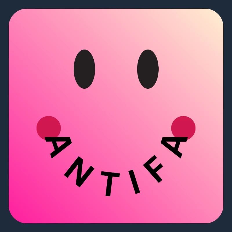 Friendly Antifa Pink | Gradient Smile Typo