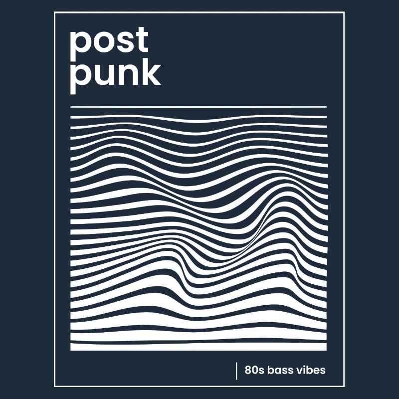Post Punk Wave Pattern Poster
