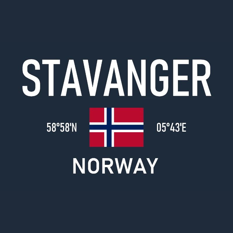 Stavanger - Norway - Coordinates - Flag