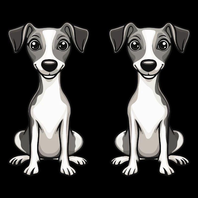 Whippet Hund Comic