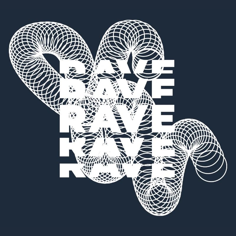 Conception d'affiche de musique abstraite Spiral Rave