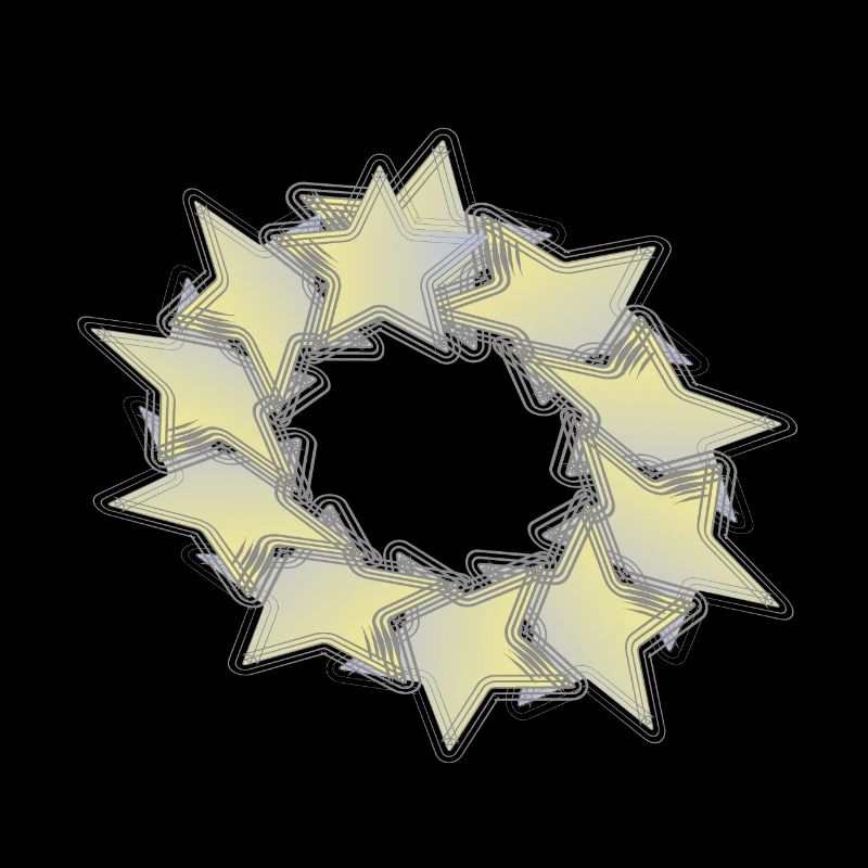 Muster Sternenkreis effect