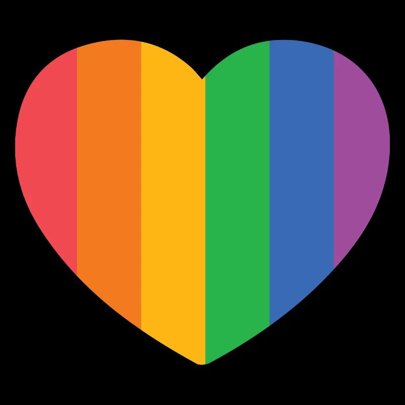 Hjerte med Pride Stripes