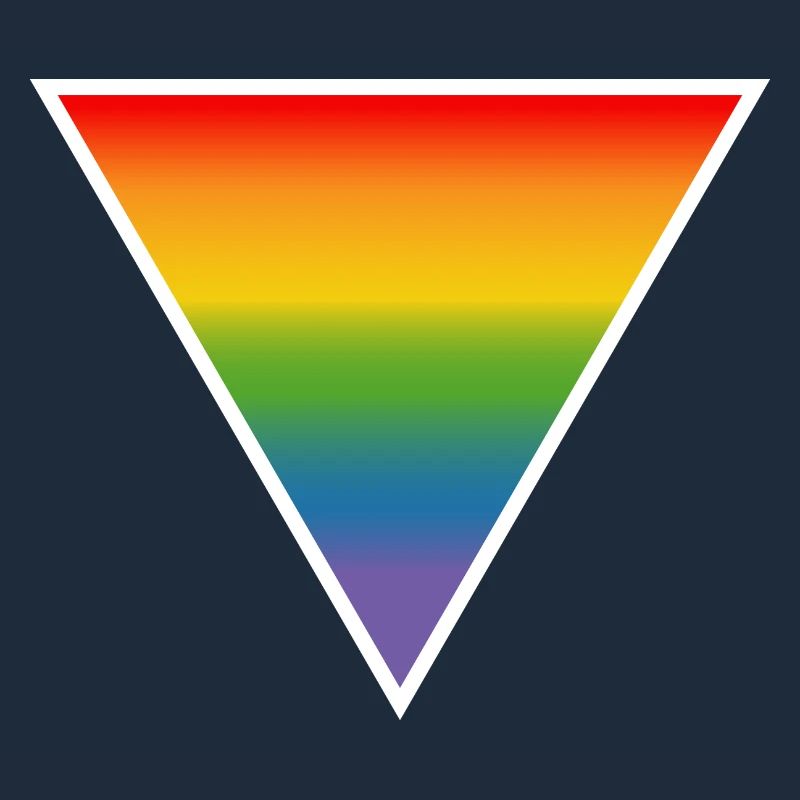 Regenbogen LGBTQIA triangle white