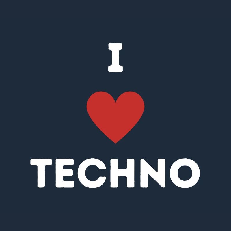 LOVE TECHNO – Techno Shirt Geschenk Raver