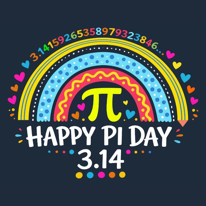 Happy Pi Day Rainbow - Cadeau Prof de Maths & Écol