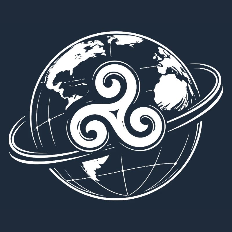 Breton Triskel Globe Celtic Brittany