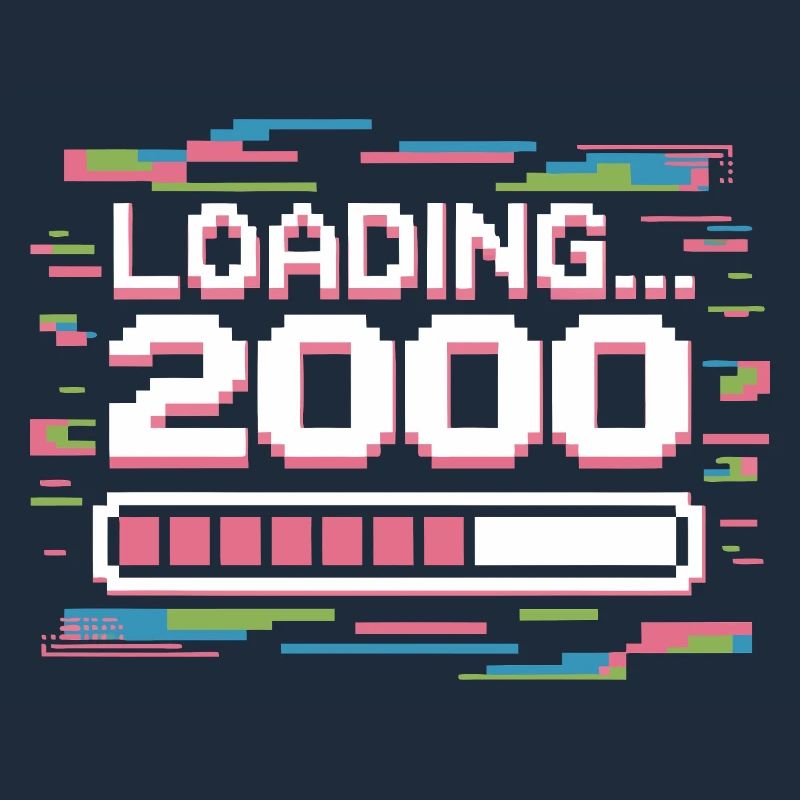 Pixel Retro Design Loading 2000