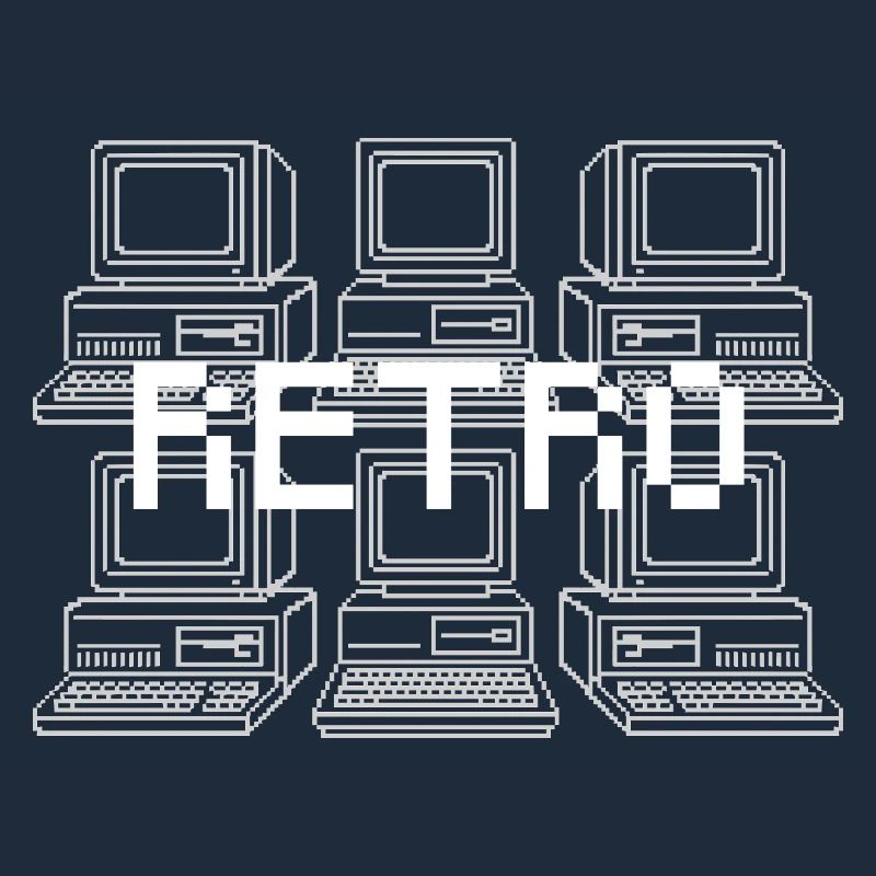 Retro Computer Grid Techno