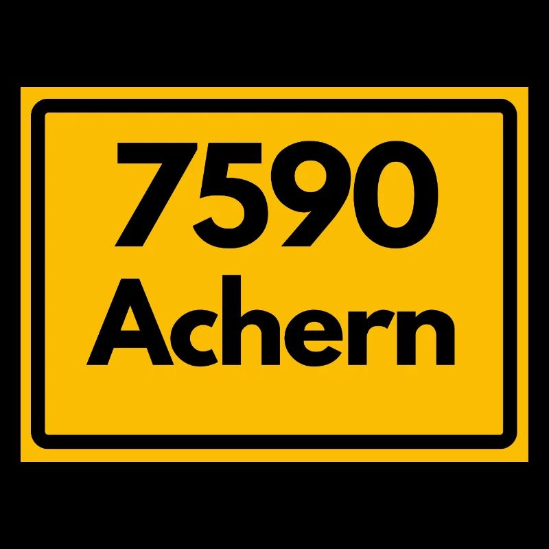 ALTE POSTLEITZAHL PLZ RETRO 7590 ACHERN HEIMAT