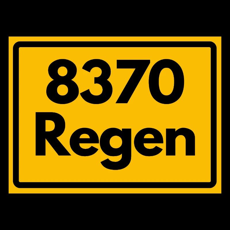 ALTE POSTLEITZAHL PLZ RETRO 8370 REGEN HEIMATSTOLZ