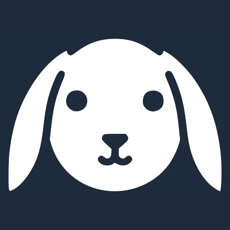 Cute floppy ear bunny rabbit head