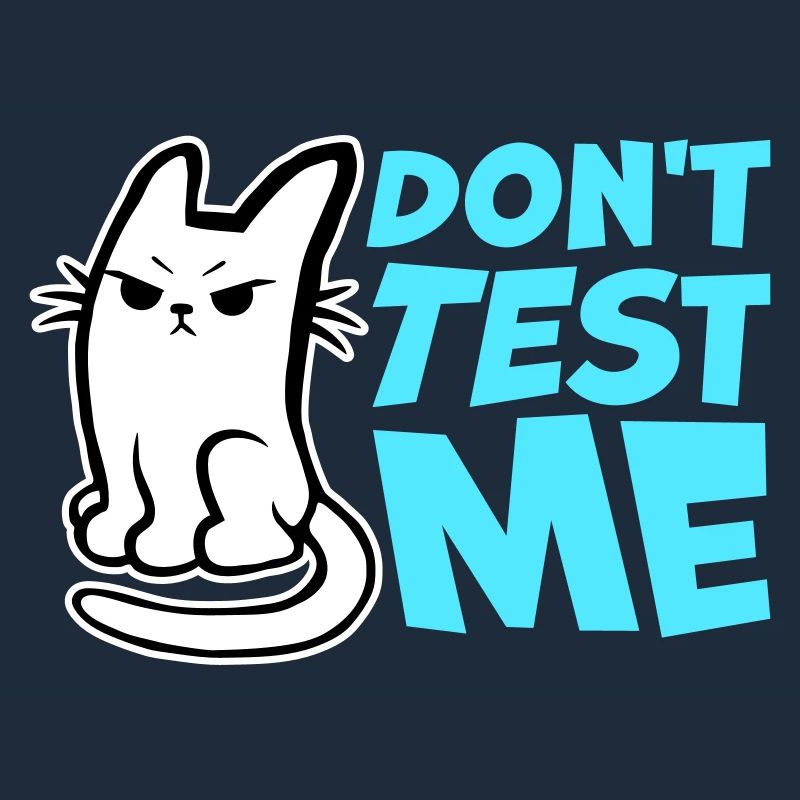 Ne me teste pas, chat coquin, citation drôle : logo