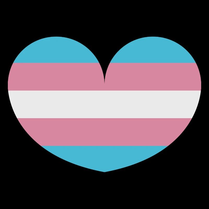 Trans heart flag