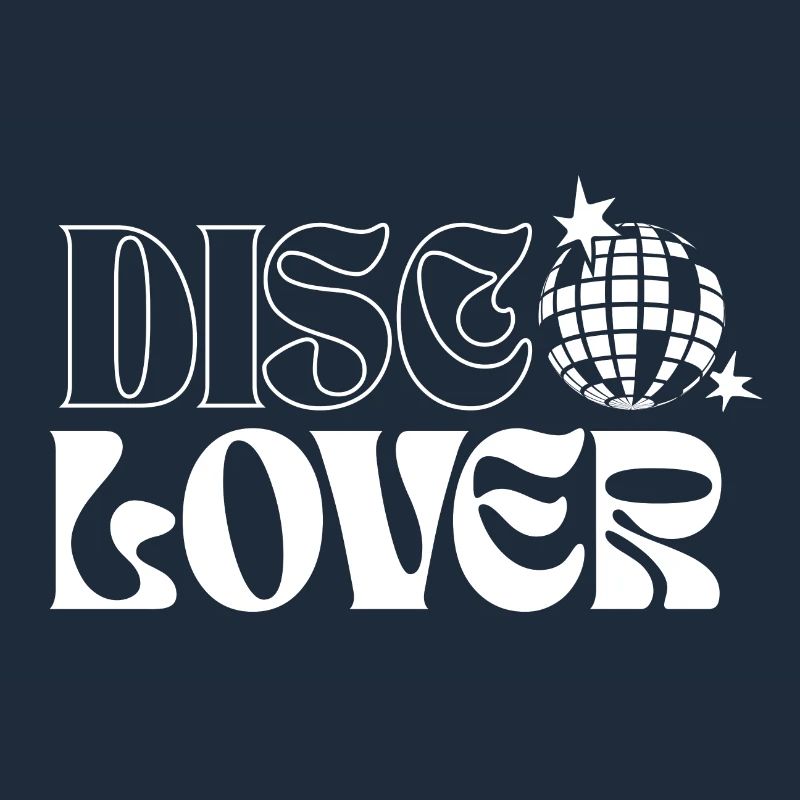Design de boule disco rétro et d’étoiles de l’espace