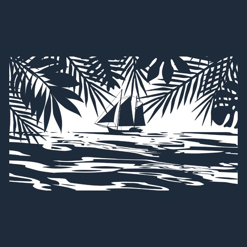 Caraïbes, île, bateau