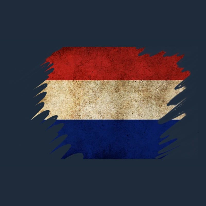 Conception du drapeau néerlandais Grunge