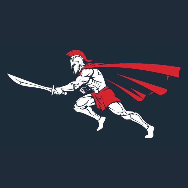 Spartan Attack Sword Maskottchen Spartan Dash