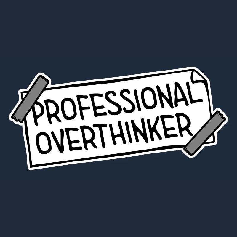 Logo drôle d’anxiété drôle et sombre de la réflexion professionnelle