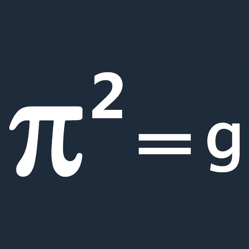 Funny Math Joke Pun - Pi Joke pi squared = g Maths