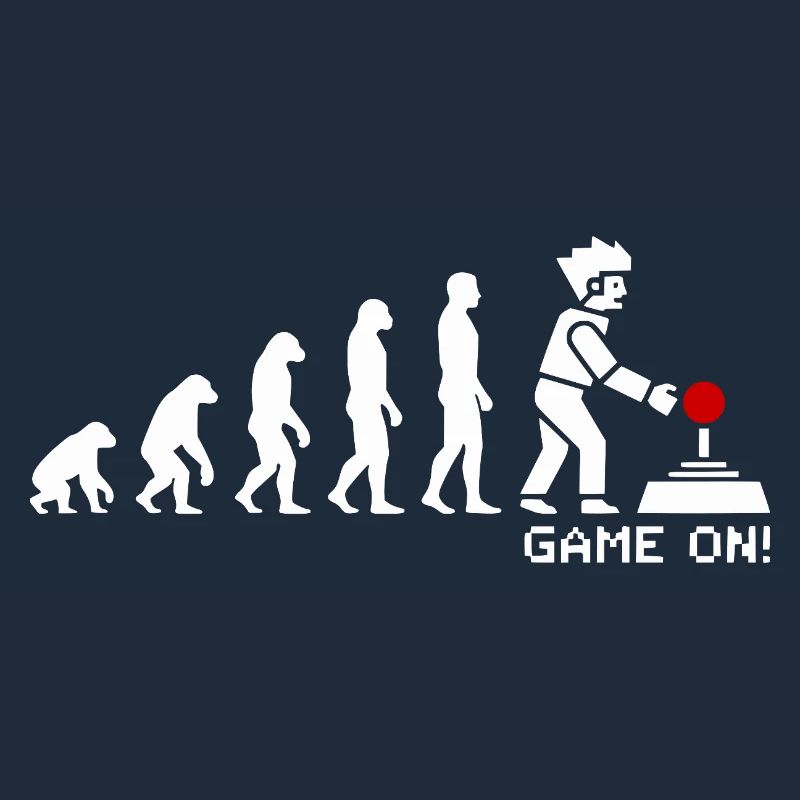 Game On Evolution: Gaming Button Gamer Nerd