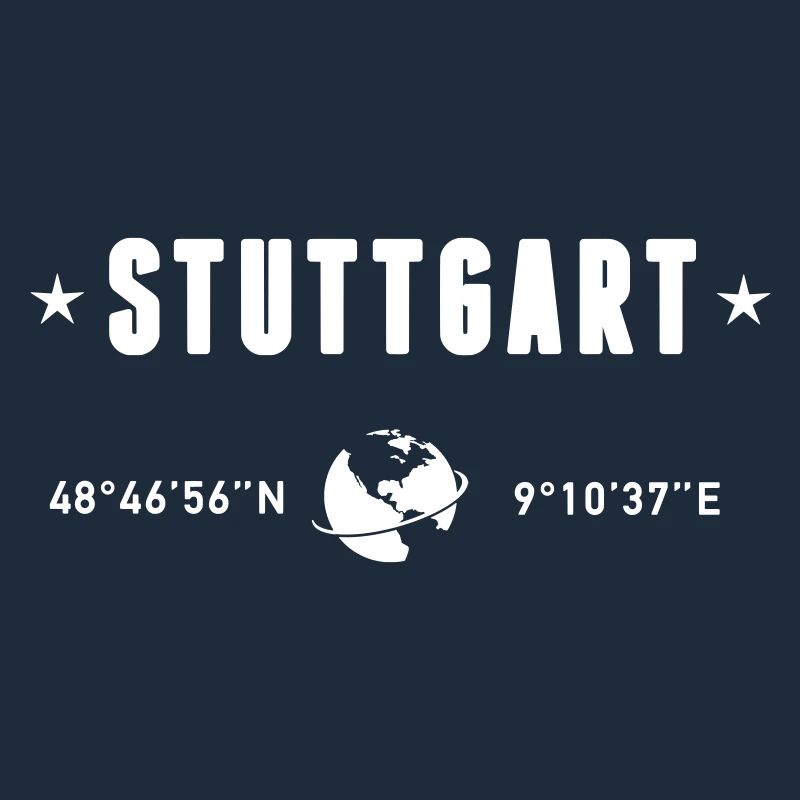 Stuttgart Germany Coordinates Gps Globe White