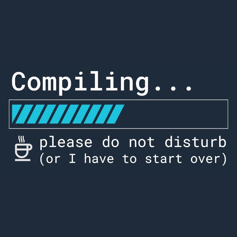 Funny Programmer T-Shirt - Compiling Please