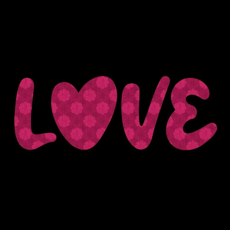Love Love Fabric Pattern Valentine's Day Heart Wedding