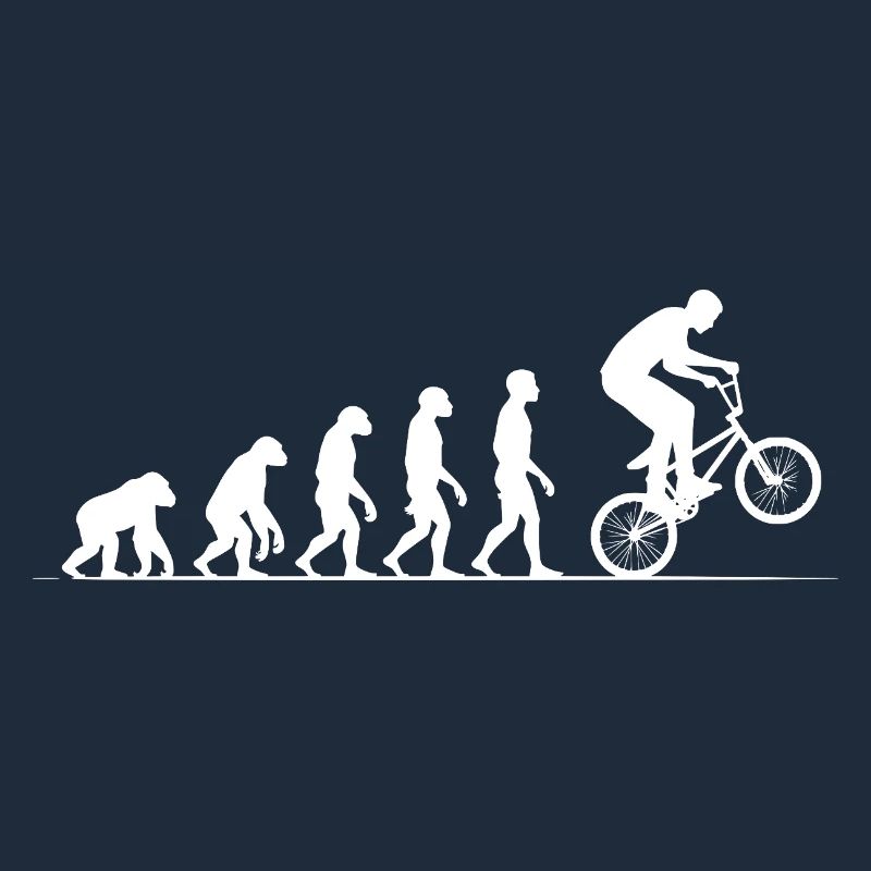 Evolution BMX Bicycle T-Shirt Motif