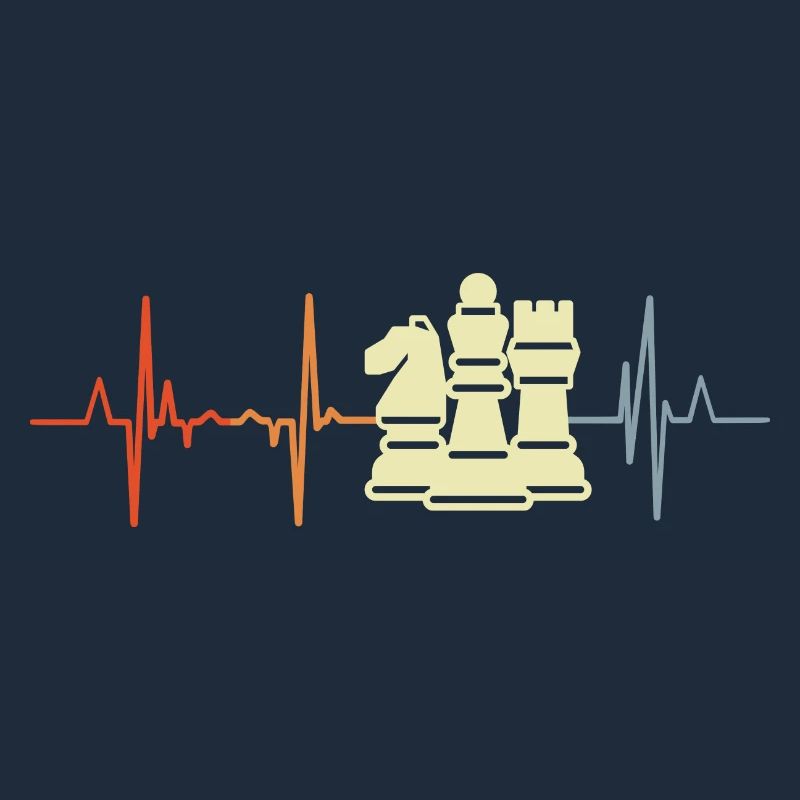 Chess Pieces Cardiogram